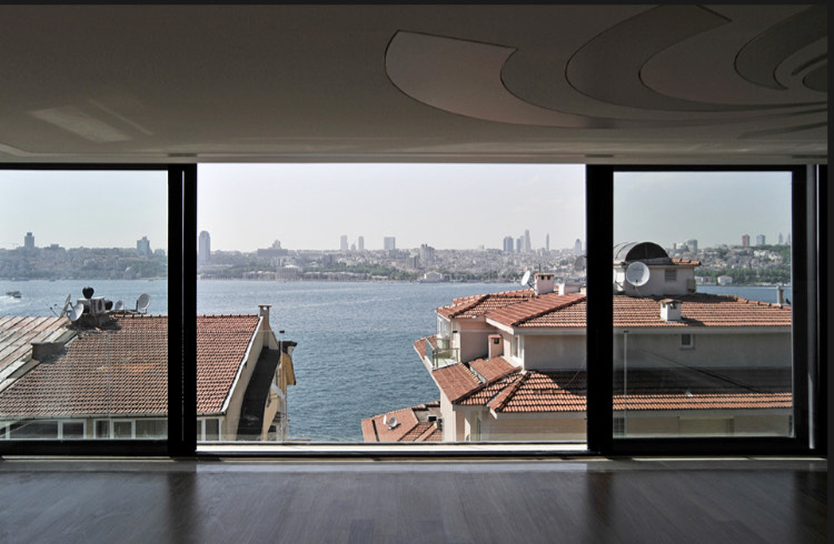 The Bosphorus seen from within a home at Üsküdar Prestige Mansions